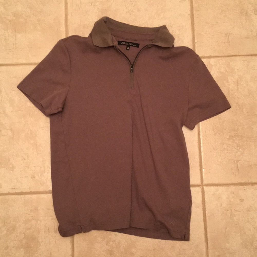 Kenneth Cole Zip Up Polo